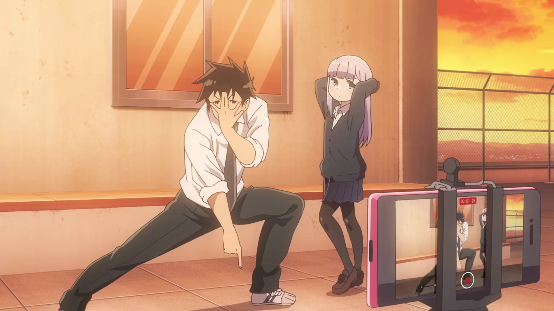 Minaturka 3 odcinka anime Aharen-san wa Hakarenai